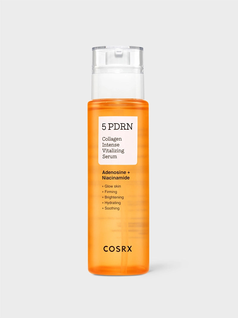 Cosrx 5 Pdrn Collagen Intense Vitalizing Serum bottle displaying its sleek design and 100ml volume
