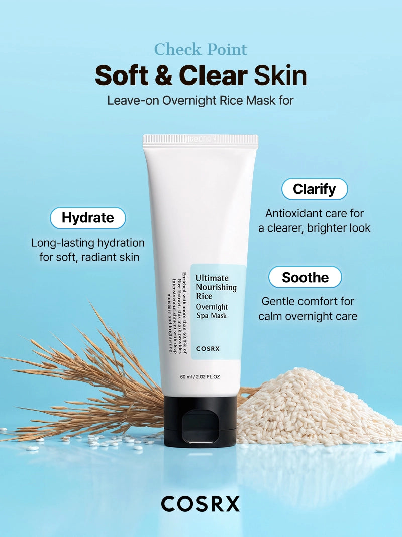 COSRX Ultimate Nourishing Rice Spa Overnight Mask, 60ml / 2.03 fl