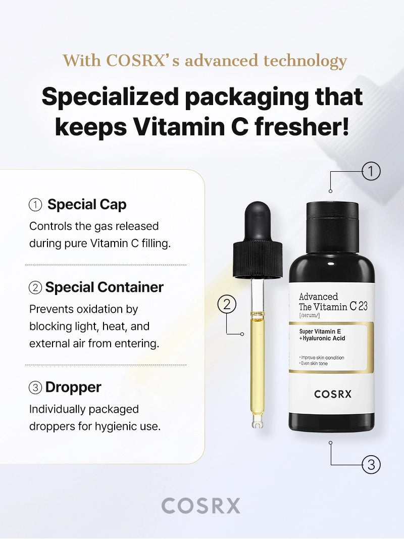 美容液 VC SERUM Advanced 20mL COSRX Advanced The Vitamin C 23 Serum – COSRX Official
