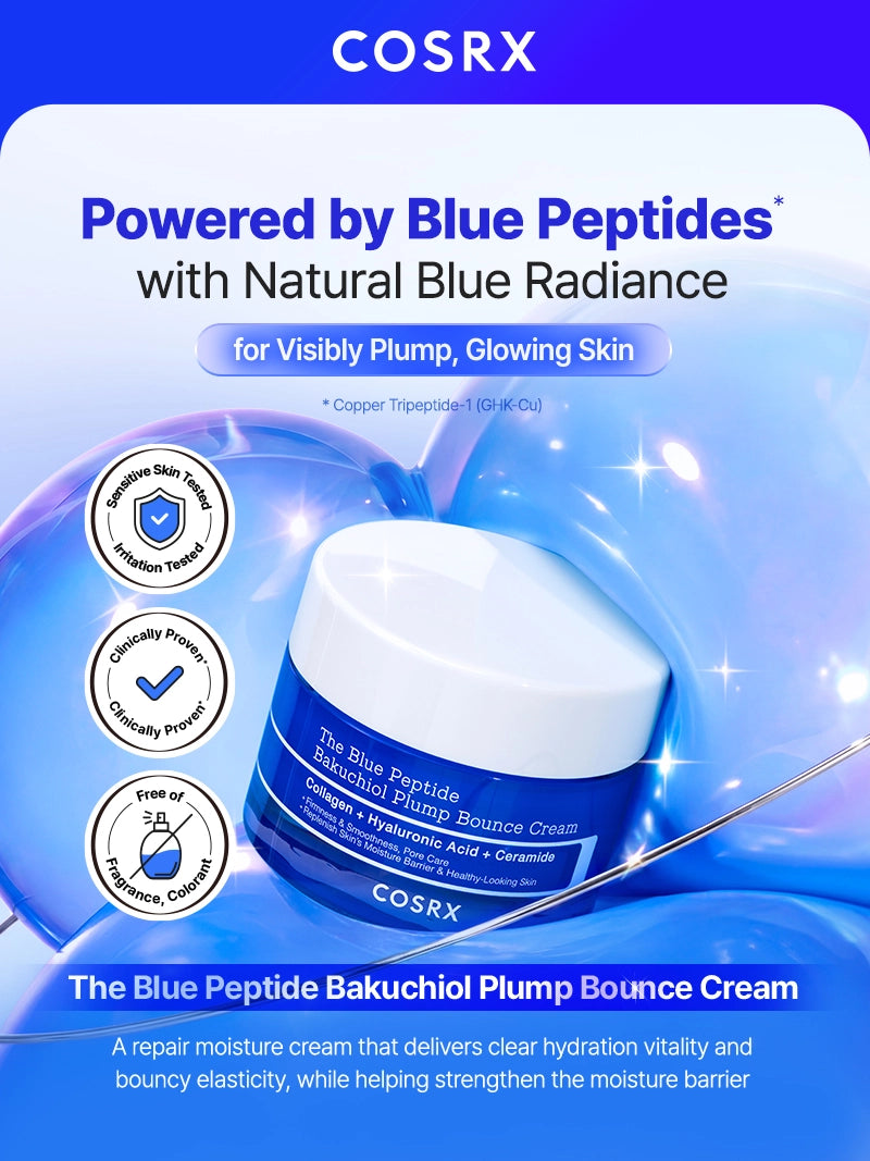 COSRX The Blue Peptide Bakuchiol Plump Bounce Cream – COSRX Official