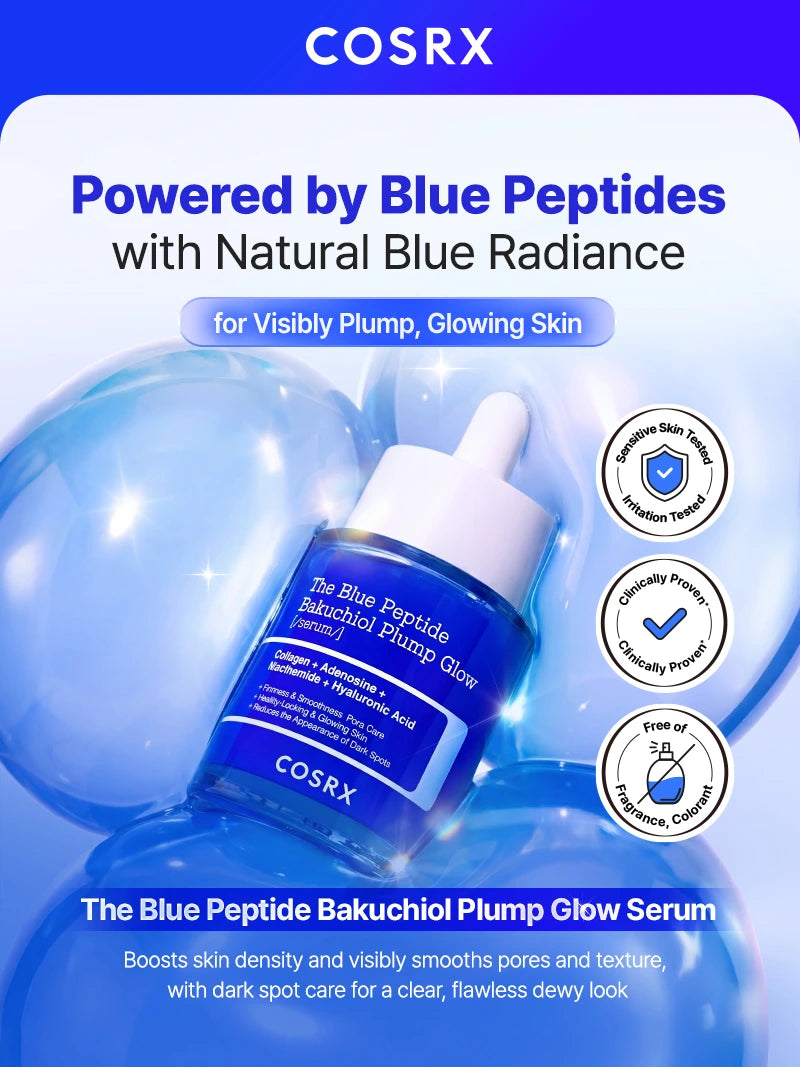COSRX The Blue Peptide Bakuchiol Plump Glow Serum – COSRX Official