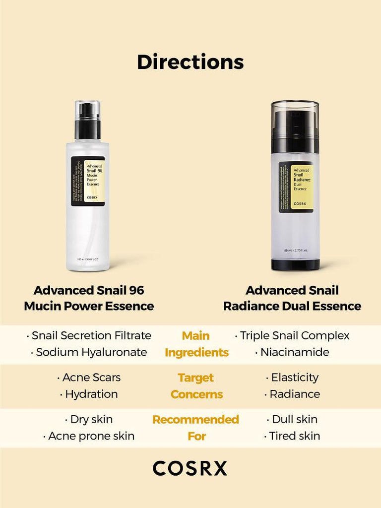 Advanced Snail Radiance Dual Essence - COSRX Official