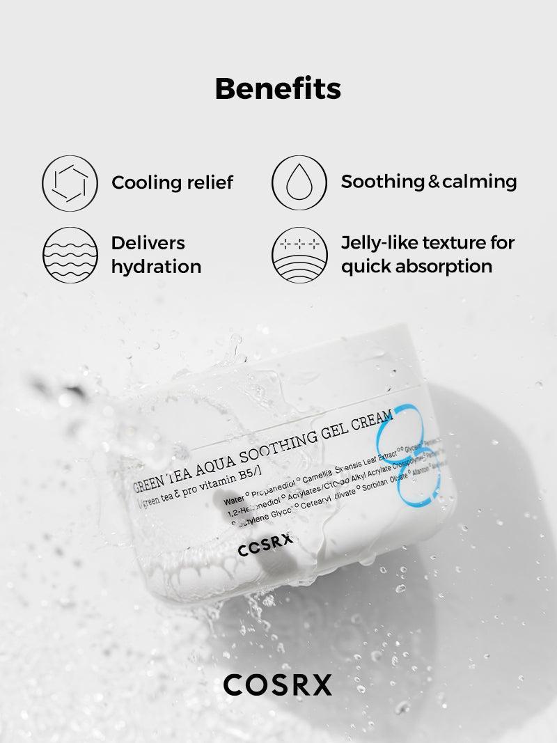 COSRX Hydrium Green Tea Aqua Soothing Gel Cream | COSRX.COM