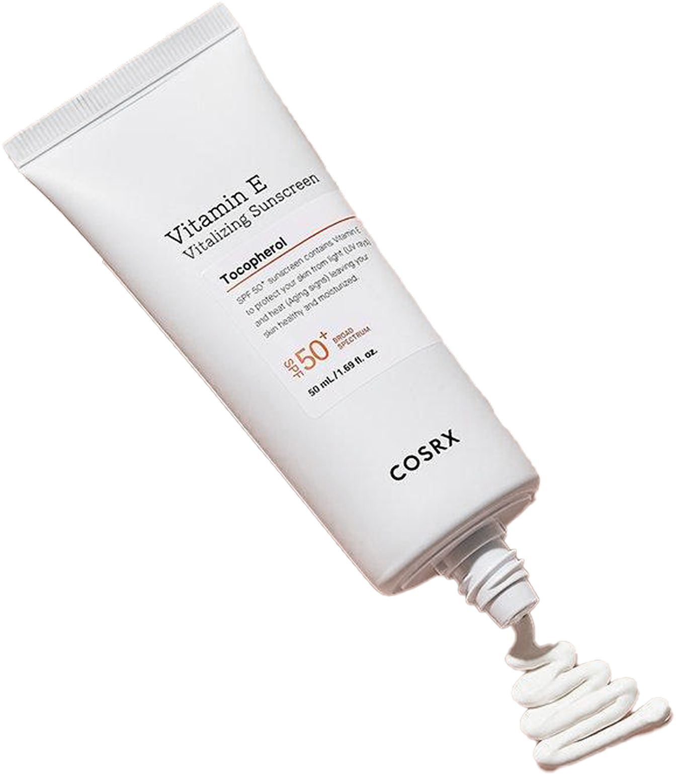 COSRX Vitamin E Sunscreen SPF 50+ | Dewy Finish, No White Cast